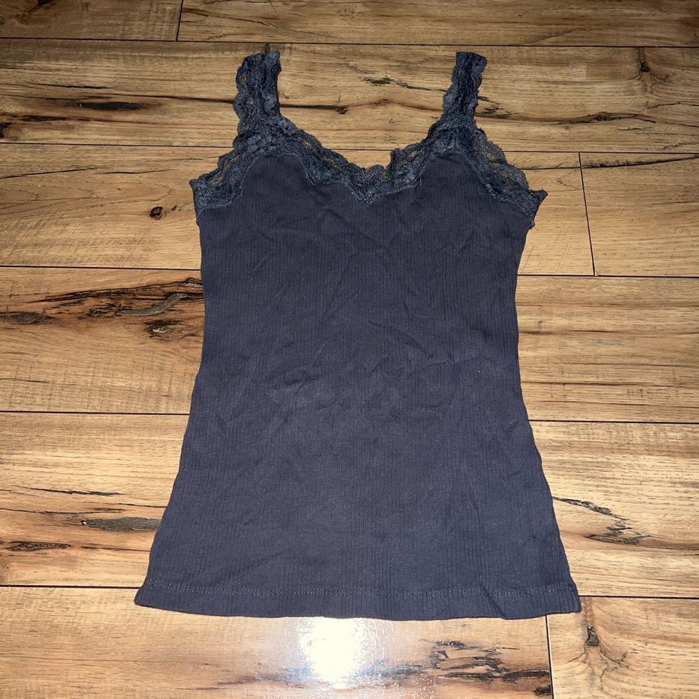 dark gray tank top